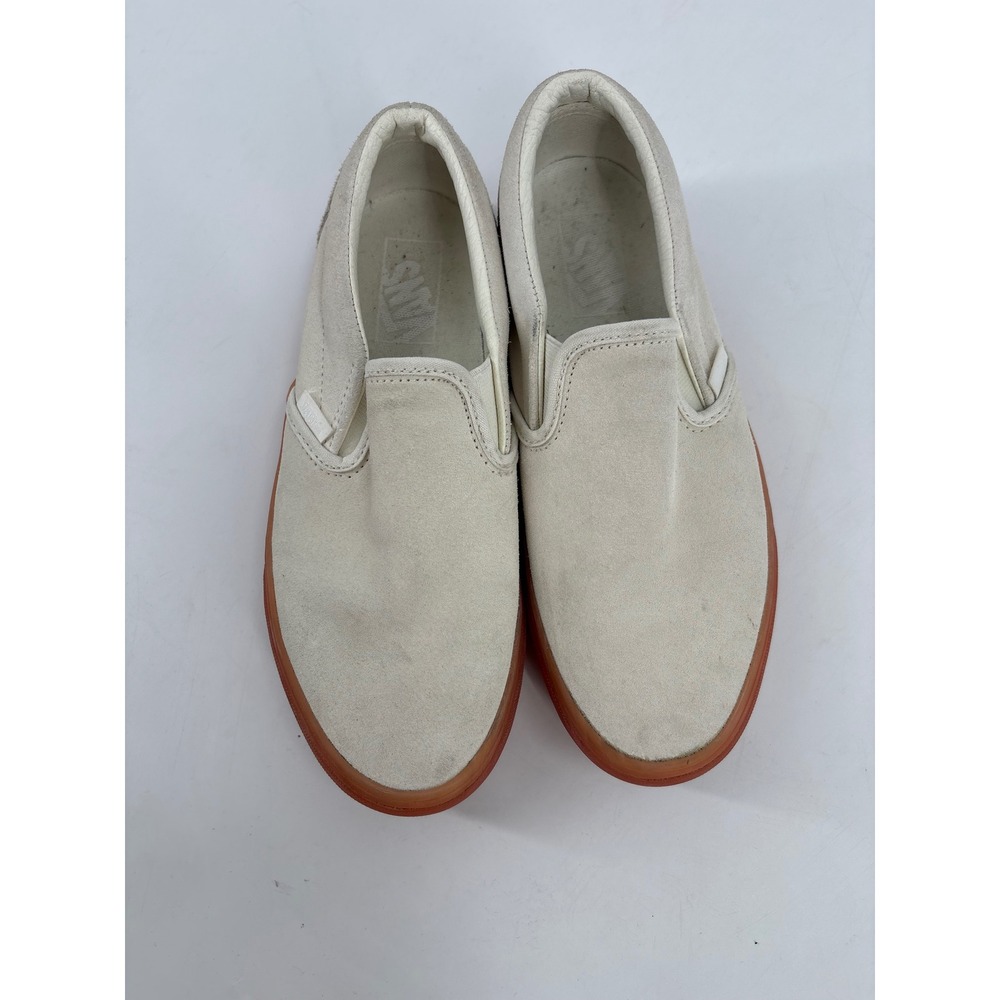 Vans Classic Slip-On Stacked Cream Suede Translucent Orange Platform Shoes 8.0 - Picture 2 of 6